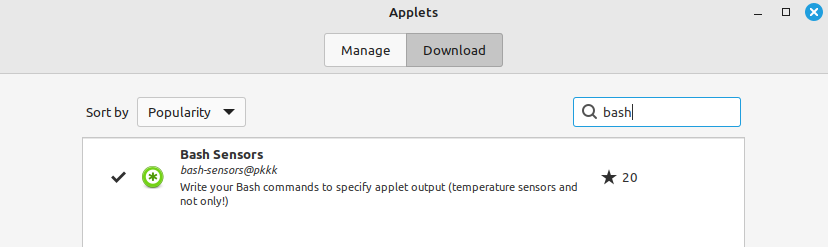 Display the Current Spotify Track with bash-sensors for Cinnamon on Linux