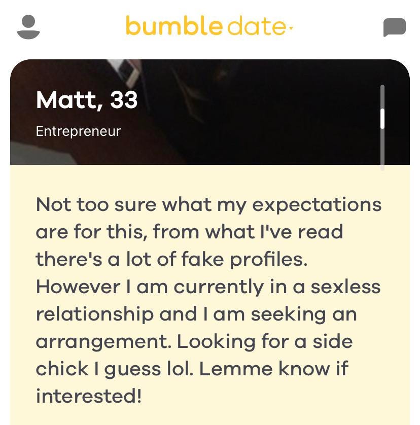 FACT: Most cheaters use Bumble and Tinder.