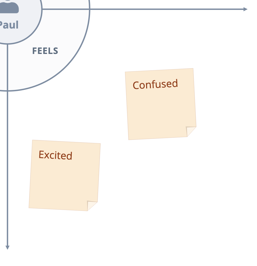 examples of inputs in the feels quadrant of the customer empathy map