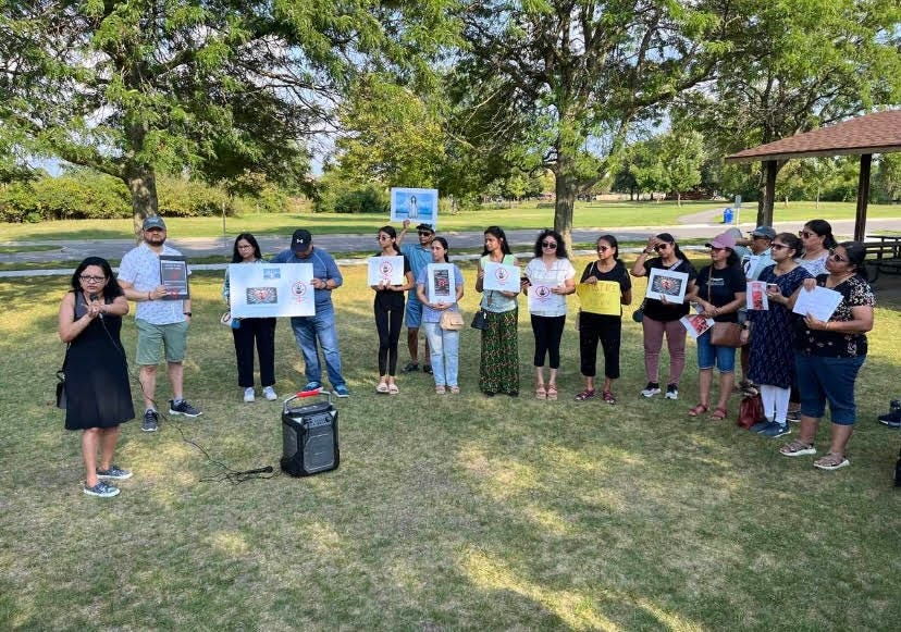 Protest against RS Kar Kolkata India rape case in Canton, Michigan, USA