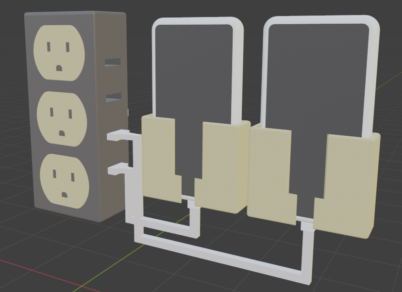 3D switch board plug model