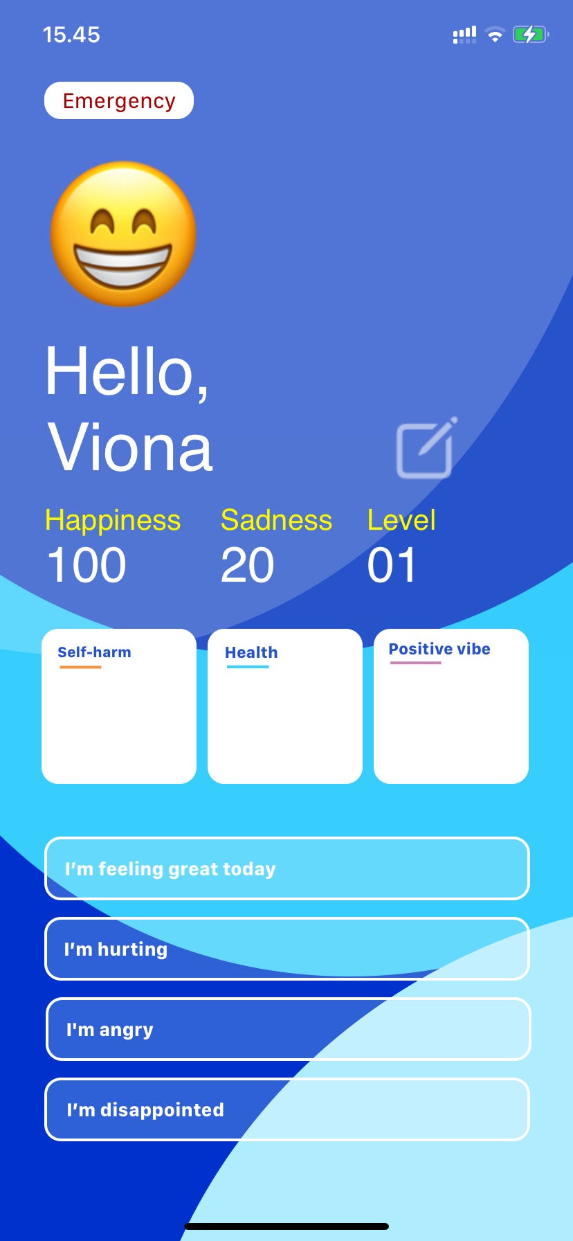 Screenshot of Hello app