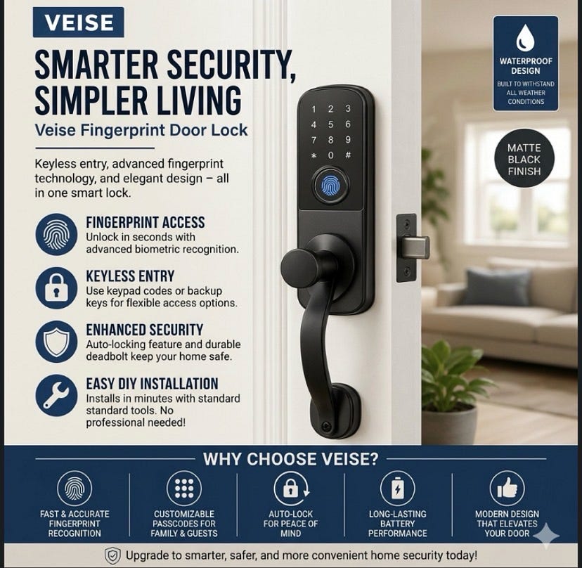 How Can the Veise Fingerprint Door Lock Transform Your Home Security and Daily Convenience2026?
