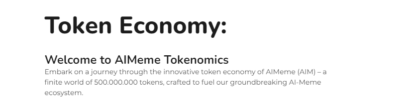 AIM Tokenomics
