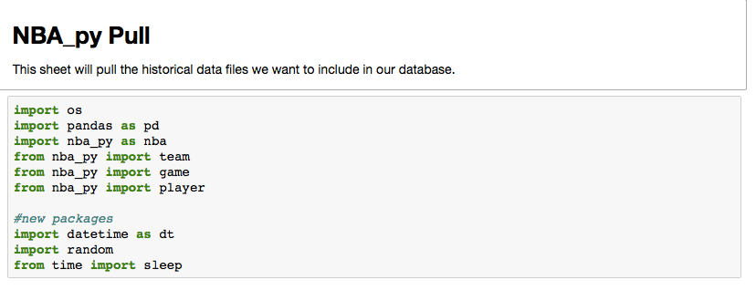 Importing our new packages: datetime, random, and time