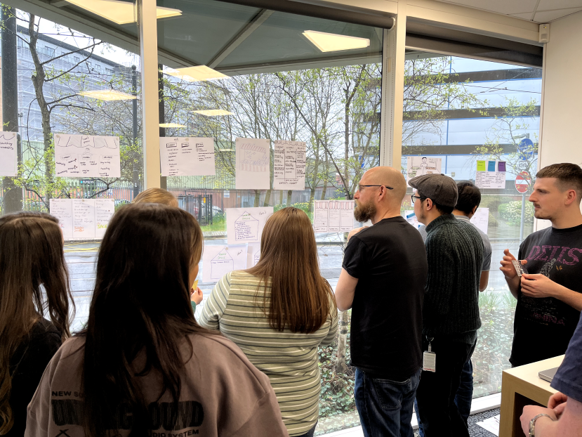 Members of the Experience Design team in Manchester taking part in a ‘Skills Market’ workshop during our office collaboration day in April.