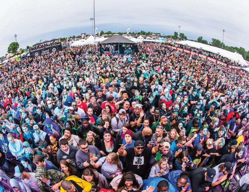 A large crowd at the High Times Cannabis Cup in Denver, Colorado. Image via the High Times.