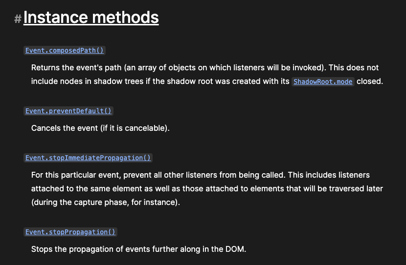 [Javascript] preventDefault vs. stoppropagation