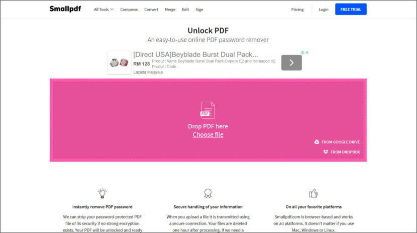 Unlock Password Protected PDF Onilne