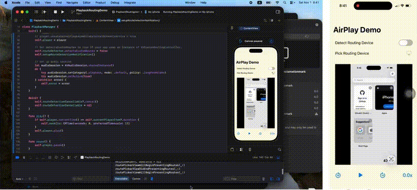 SwiftUI: Support AirPlay to Route Playback To Other Devices