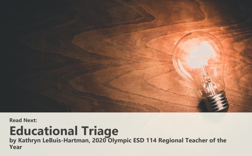 Read Next: Educational Triage, by Kathryn LeBuis-Hartman