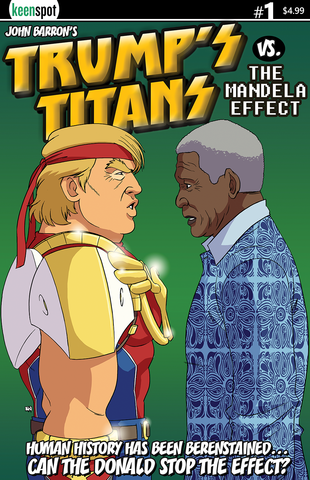 A comic book cover with Trump and Mandela