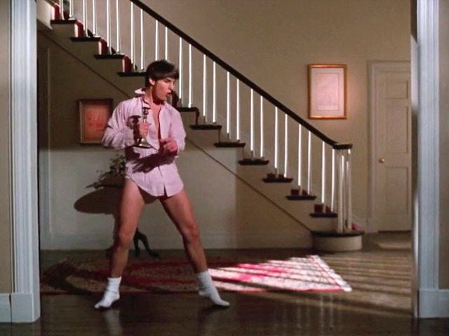 Tom Cruise in the movie Risky Business