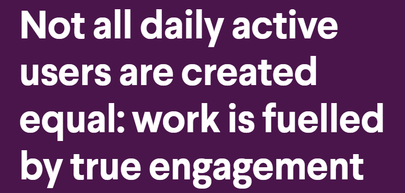 Slack daily active users