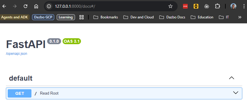 FastAPI auto-generated documentation