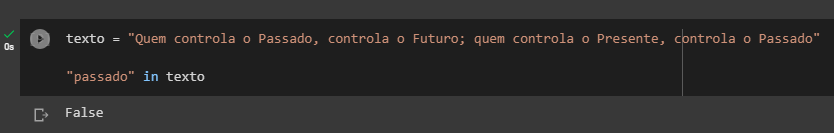 Verifica se uma string vazia está em uma outra string