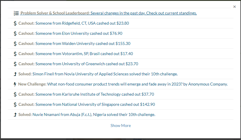 Mindsumo problem solver’s recent cash out