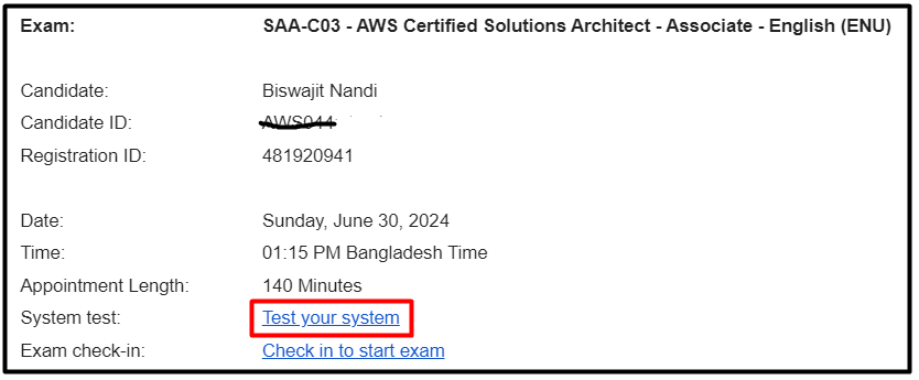 System Test for AWS SAA-C03