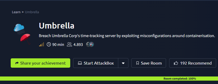 Umbrella Corp (THM) Tryhackme Medium Challenge