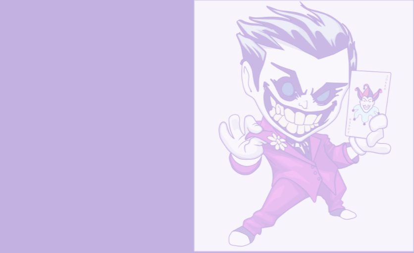 Example of Joker with screen blend mode.