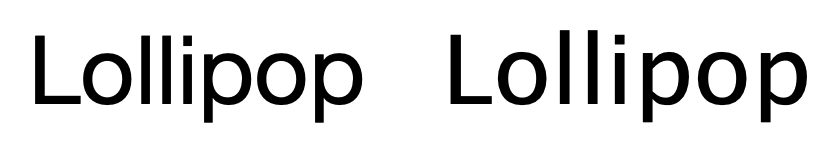 In a comparison between Helvetica Neue and Lucida Sans, Lucida shows better letter spacing