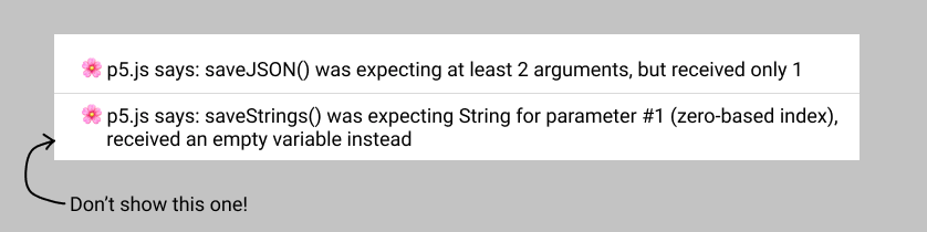 Two options for error messages: the 2nd one is twice as long and too verbose.