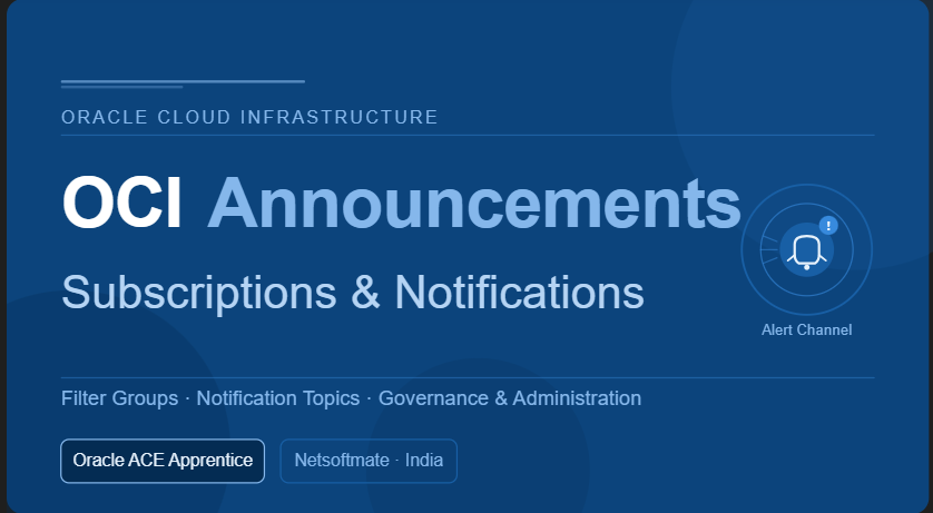 Setting Up OCI Announcement Subscriptions to Stay Informed on Cloud Events