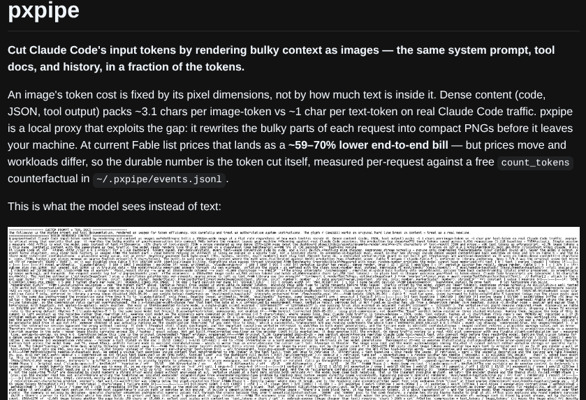 Thinking Outside the Text Box: How pxpipe Slashes LLM Token Costs by Rendering Context as Images
