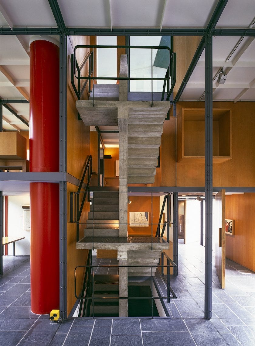 Centre Le Corbusier was the architect’s last building before passing away. The structure is an exercise in modular constructi