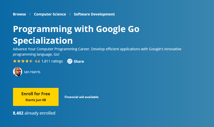 best Coursera course to learn Go Programming langugage
