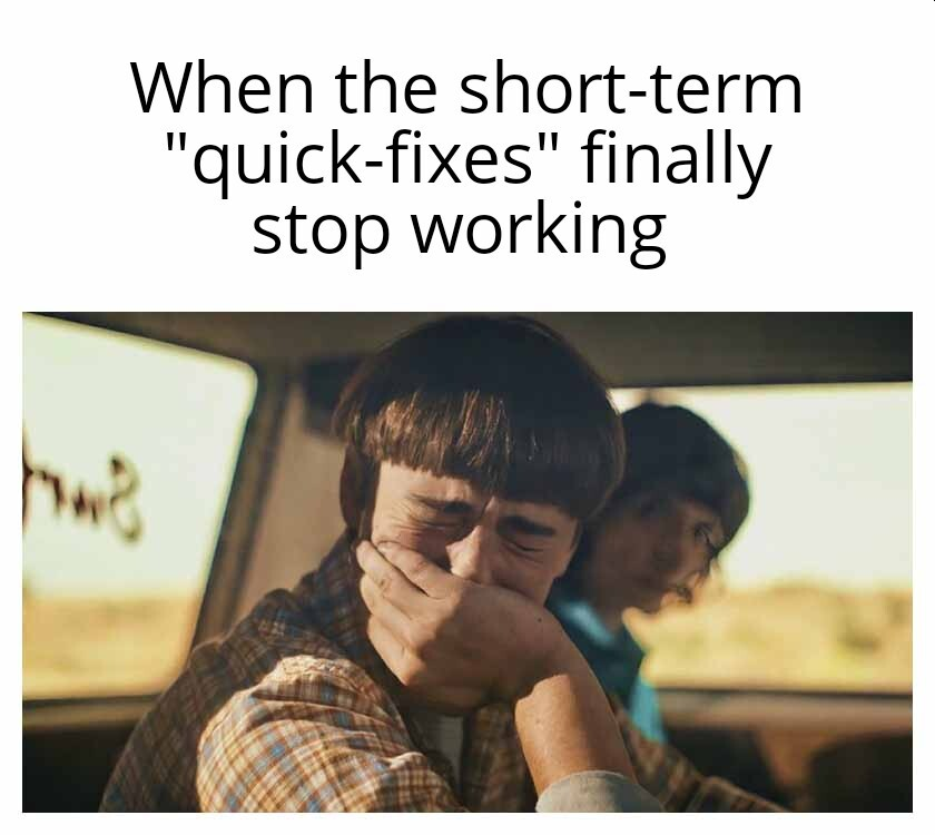 When the short-term “quick-fixes” finally stop working — you’ll be in pain.