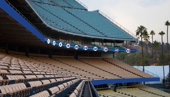 Dodger retired numbers to be placed opposite World Series banners