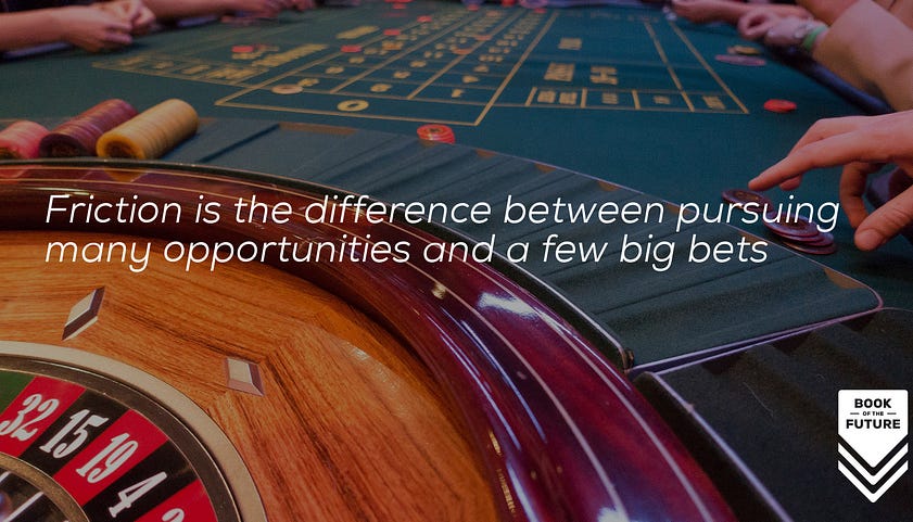 Friction is the difference between pursuing many opportunities and a few big bets