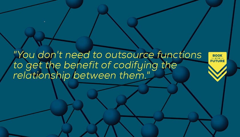 You don't need to outsource functions to get the benefit of codifying the relationship between them.