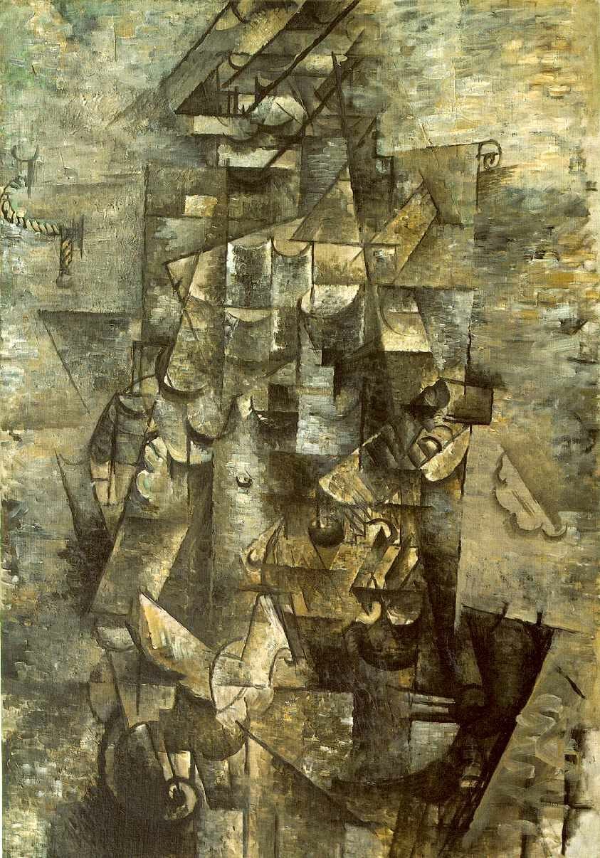 Man with a Guitar — Georges Braque (French, 1882–1963) 1912. Oil on canvas, 45 3/4 x 31 7/8" (116.2 x 80.9 cm)