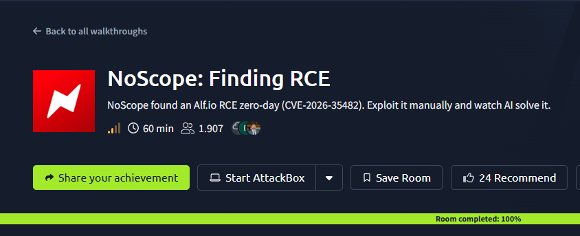 NoScope: Finding RCE (THM) Tryhackme Walkthrough