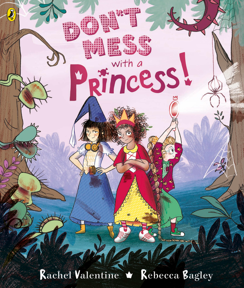 Three princesses stand together. One has her hands on her hips, one folds her arms and one holds a mirror aloft.