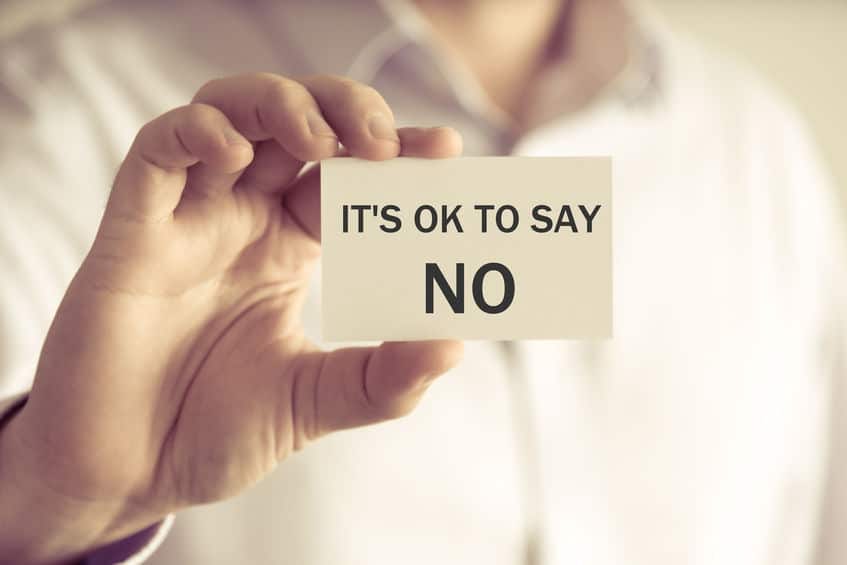 The art of saying no