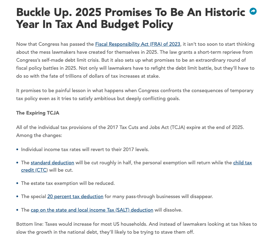 2025 Tax and Budget Policy