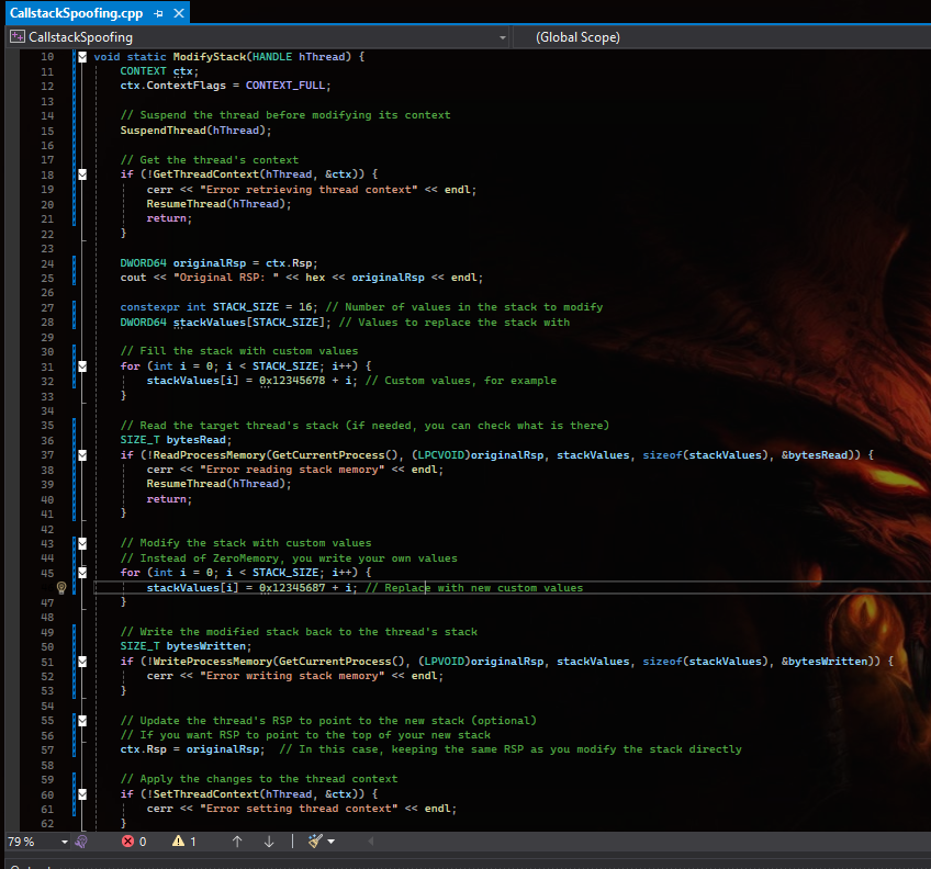 Thread Call Stack Spoofing