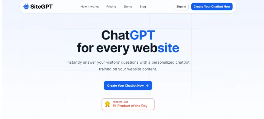 SiteGPT review — a chatbot for any website