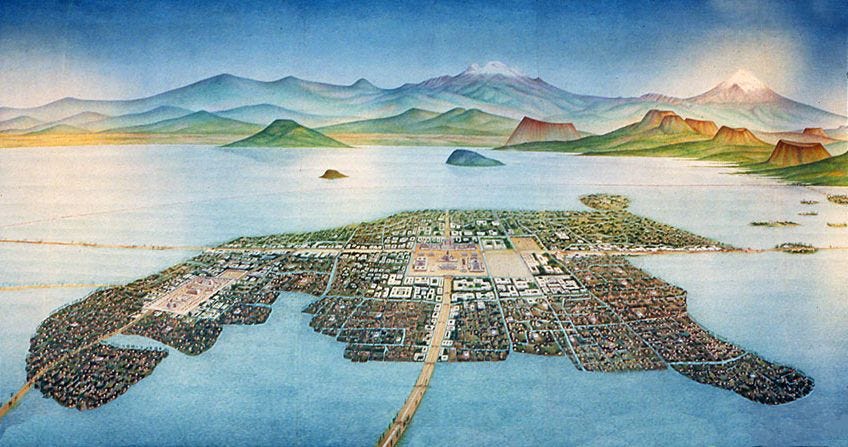 Tenochtitlan in 1519, Museo Nacional de Antropología, CDMX