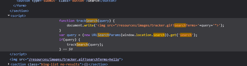 1. Reflected XSS into HTML context with nothing encoded