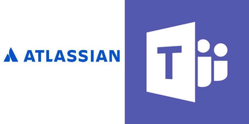 Atlassian and Microsoft Teams logos