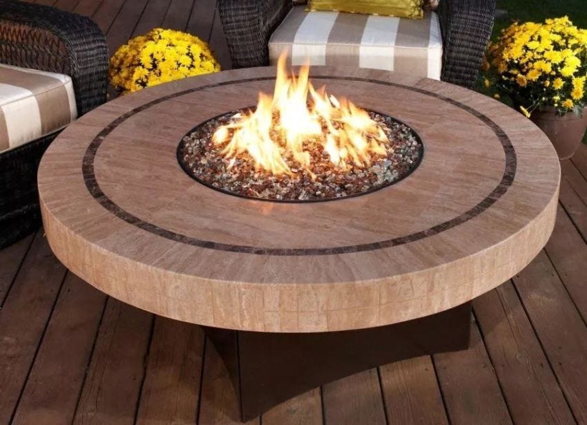 A Fire Bowl, an Alternative to a Fireplace