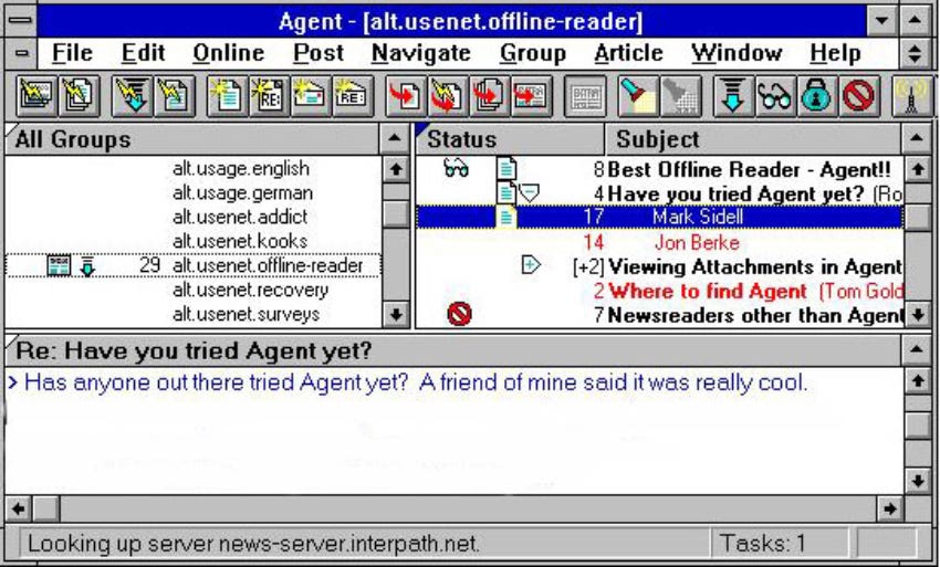 Screenshot of Usenet