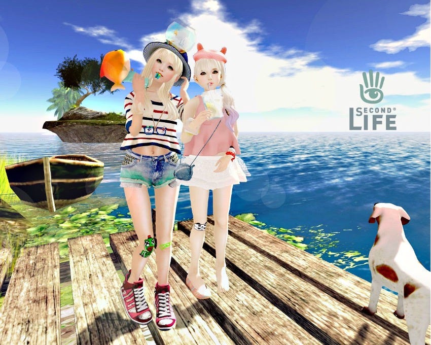 Promotional picture of Second Life, developed by Linden Lab.