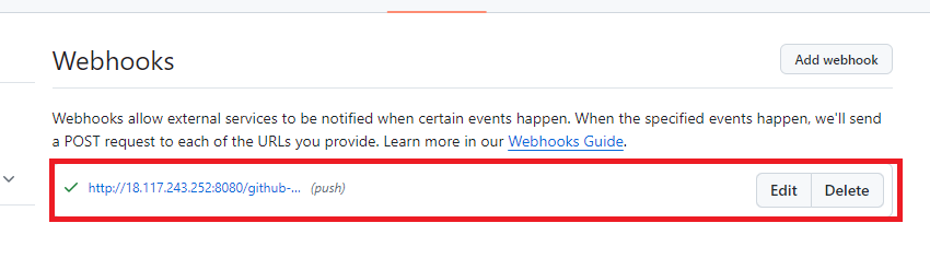 WebHook Created