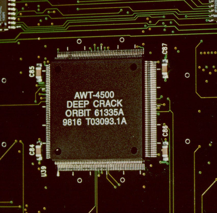 DES Cracker circuit board fitted with Deep Crack chips.